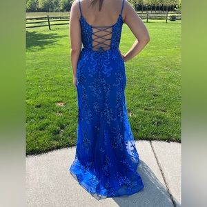 Royal blue prom dress